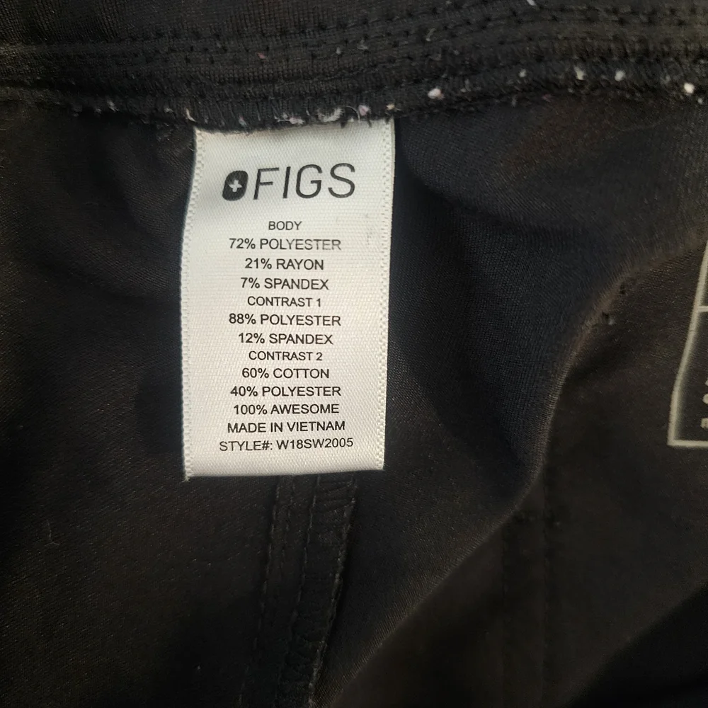 Figs Black Zamora Jogger Scrub Pants Size M - Picture 7 of 7